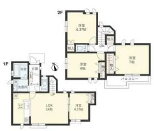 東京都国立市泉3【一戸建】の間取り