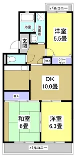 ボヌール【4階】の間取り