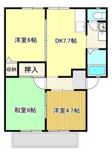 Uパーム C棟【2階】の間取り