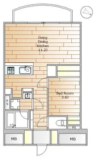 西小山アパートメント【2階】の間取り