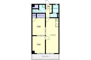 2LDKの間取り画像