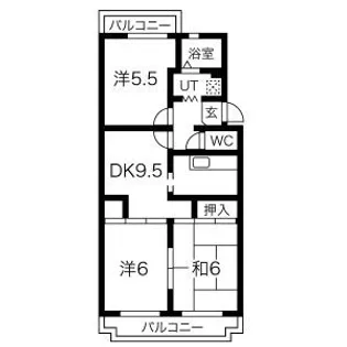グリーンアベニュー【1階】の間取り