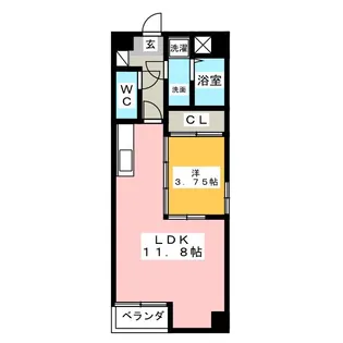 S-FORT鈴鹿(エスフォート鈴鹿)【1階】の間取り