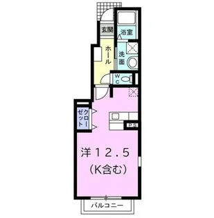 アームズ横山II【1階】の間取り