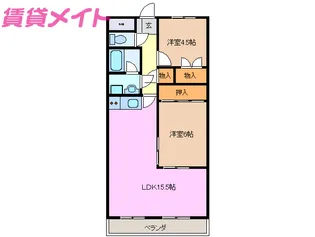 アムール・ノース【4階】の間取り