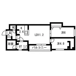 luce solare発寒(ルチェ・ソラーレハッサム)【2階】の間取り