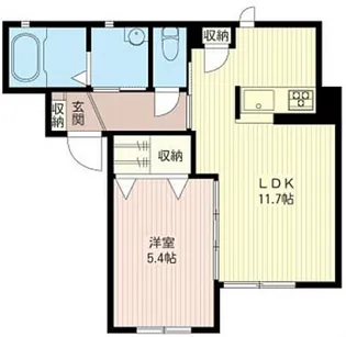 メゾン・ド・フルール【1階】の間取り