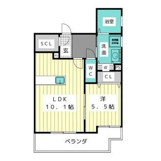 ウィステリア玉水【3階】の間取り