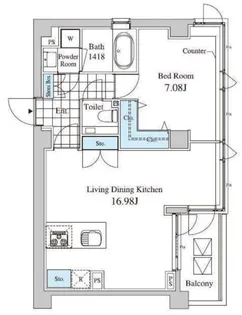 カーサ アルボーレ【5階】の間取り