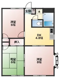ベルジュネス【2階】の間取り