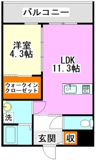 福岡県飯塚市川津【アパート】の間取り