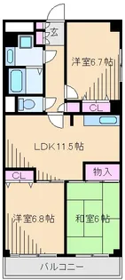エクセラン新城【2階】の間取り