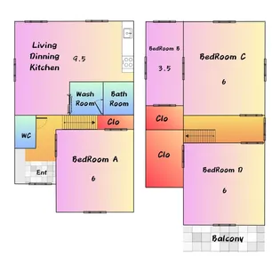 大阪府岸和田市松風町【一戸建】の間取り