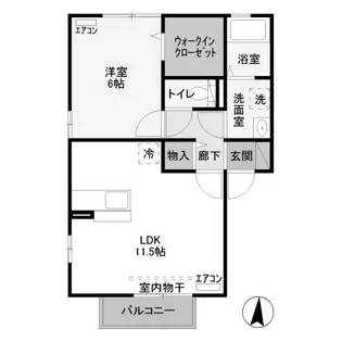 ウィッチフォード【2階】の間取り