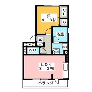 パシフィークメゾンM A棟【1階】の間取り