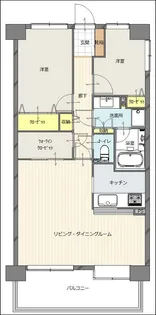 パルコート市川【4階】の間取り