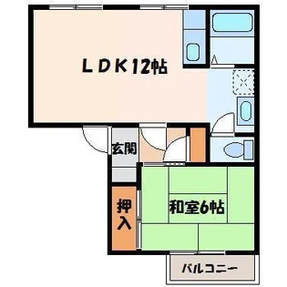 メゾントレビI【1階】の間取り