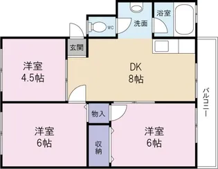 橋川マンション1【1階】の間取り