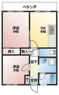 レジデンス長門【4階】の間取り