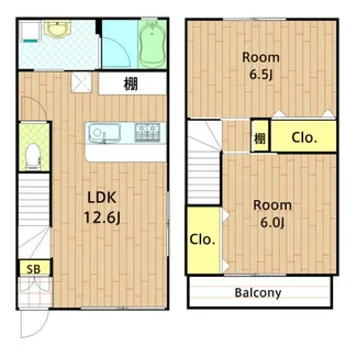 東京都品川区北品川5【アパート】の間取り