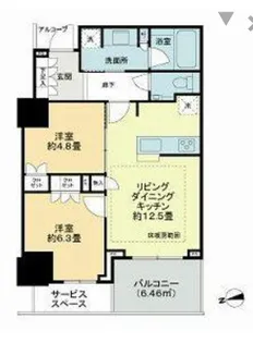 プラウドタワー芝浦【3階】の間取り