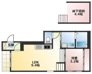 ル・ケレス八番町【1階】の間取り