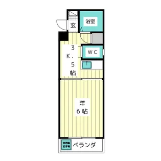 第1ロジィングス天野屋【7階】の間取り