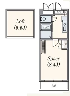 ロイヤルアーク 猫可 レディースマンション【4階】の間取り