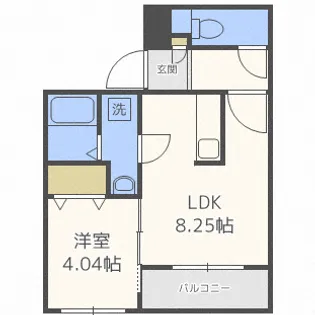 Enchantee医大前【2階】の間取り