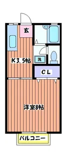 ハイツグリーンゲーブルスII【1階】の間取り