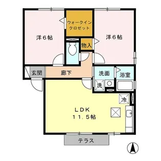 ブリエ アージュI【1階】の間取り