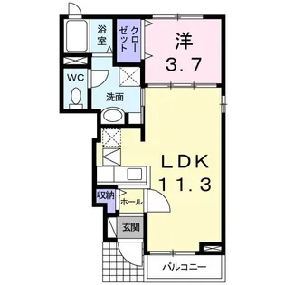 ヘレスブルク【1階】の間取り