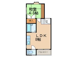 ハ-ベスト烏帽子【2階】の間取り