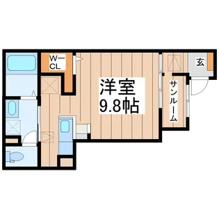 エルミタージュ 原町【1階】の間取り