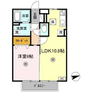 グランシャリオ新開【3階】の間取り