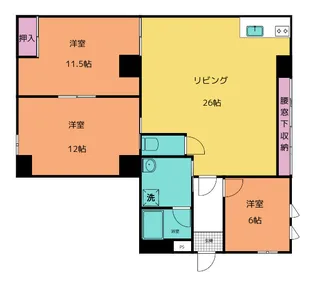 デッチポンドマンション【1階】の間取り