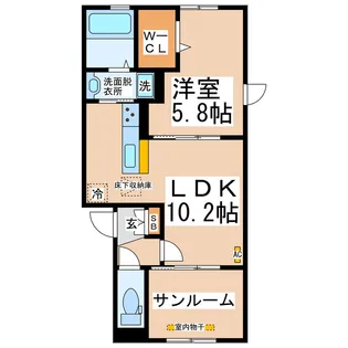 セキュレア須屋 B・C【2階】の間取り