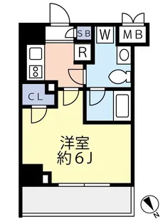 グランヴァン元住吉【6階】の間取り