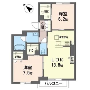 クオリスタ マース【1階】の間取り