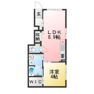 グランビルド江木【1階】の間取り