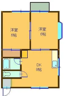 ラボール旗ヶ崎【2階】の間取り