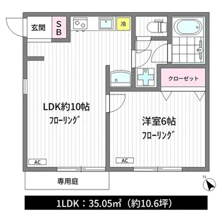 ユーコーポ【1階】の間取り