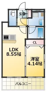 プレジオ城北【6階】の間取り