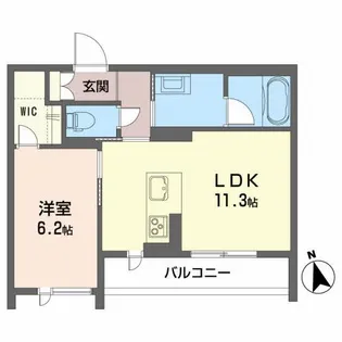 ラ・メゾン南天【2階】の間取り