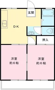 メールハイツB【1階】の間取り