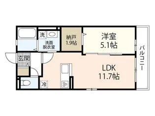 Clair宮内串戸B【2階】の間取り