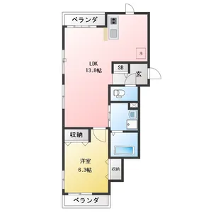 シュヴァル新宿【2階】の間取り