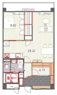ローズガーデン【5階】の間取り