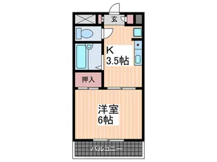 サンサンコ-ト利保【4階】の間取り