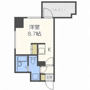 アストリア北大前【8階】の間取り